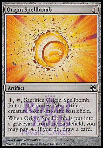 **4x FOIL Origin Spellbomb** SOM MTG Scars of Mirrodin Common MINT white artifact