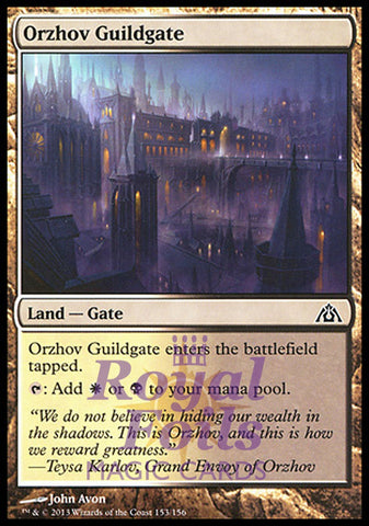 **2x FOIL Orzhov Guildgate** DGM MTG Dragon's Maze Common MINT white black land