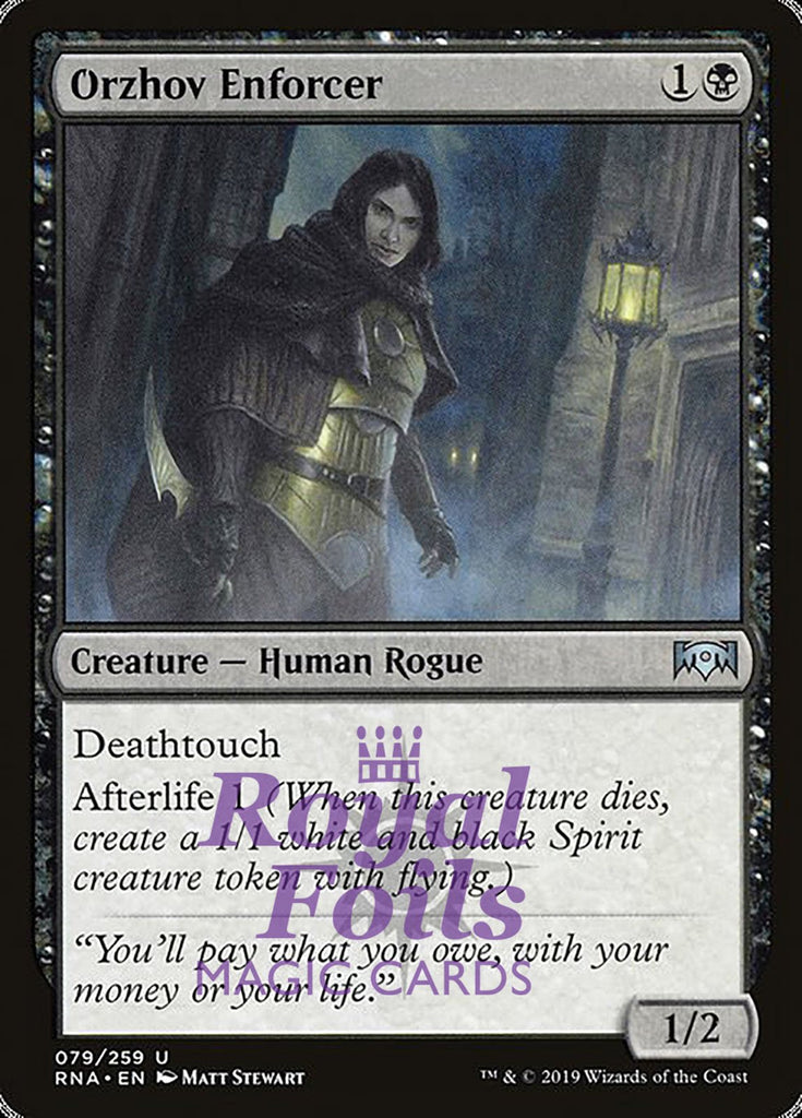 Orzhov Enforcer 2x FOIL RNA MTG Ravnica Allegiance Uncommon MINT black