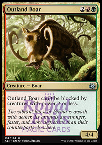 Outland Boar 4x FOIL AER MTG Aether Revolt Uncommon MINT red green