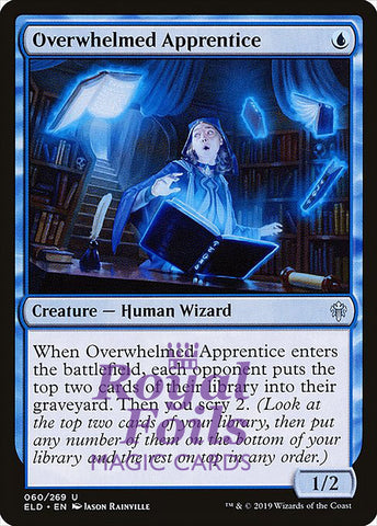 Overwhelmed Apprentice 2x FOIL ELD MTG Throne of Eldraine Uncommon MINT blue