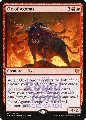 **1x FOIL Ox of Agonas** THB MTG Theros Beyond Death Mythic MINT red