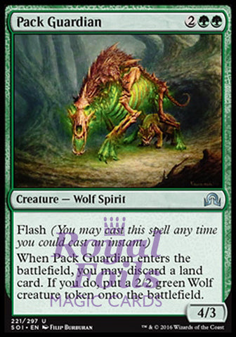 Pack Guardian 2x FOIL SOI MTG Shadows Over Innistrad Uncommon MINT green