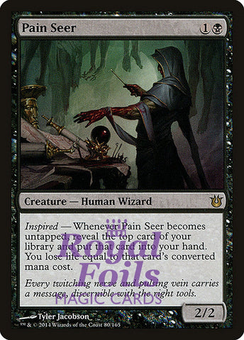 **1x FOIL Pain Seer** BNG MTG Born of the Gods Rare MINT black