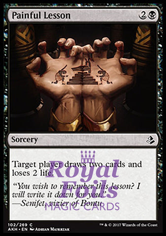 Painful Lesson 4x FOIL AKH MTG Amonkhet Common MINT black