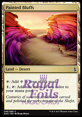 **2x FOIL Painted Bluffs** AKH MTG Amonkhet Common MINT land