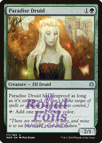 Paradise Druid 3x FOIL WAR MTG War of the Spark Uncommon MINT green