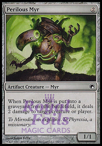 **2x FOIL Perilous Myr** SOM MTG Scars of Mirrodin Common MINT artifact