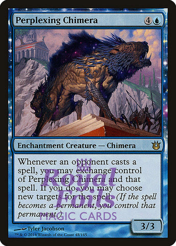 **1x FOIL Perplexing Chimera** BNG MTG Born of the Gods Rare MINT blue
