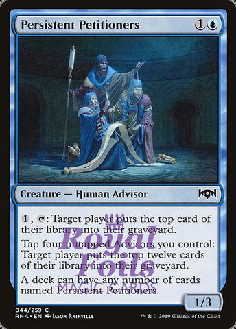 **1x FOIL Persistent Petitioners** RNA MTG Ravnica Allegiance Common MINT blue