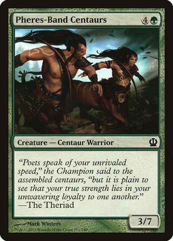 **4x FOIL Pheres-Band Centaurs** THS MTG Theros Common MINT green