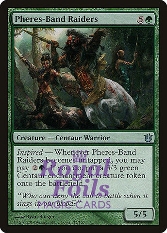 **4x FOIL Pheres-Band Raiders** BNG MTG Born of the Gods Uncommon MINT green
