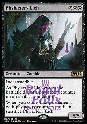 **2x FOIL Phylactery Lich** M19 MTG Core Set 2019 Rare MINT black