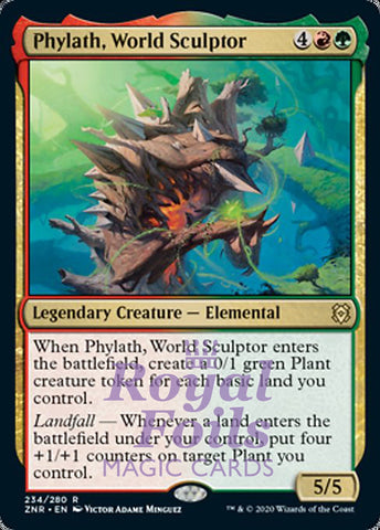 Phylath, World Sculptor 2x FOIL ZNR MTG Zendikar Rising Rare MINT red green