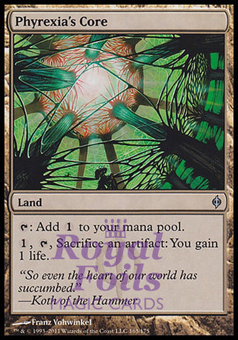 Phyrexia's Core 1x FOIL NPH MTG New Phyrexia Uncommon MINT land
