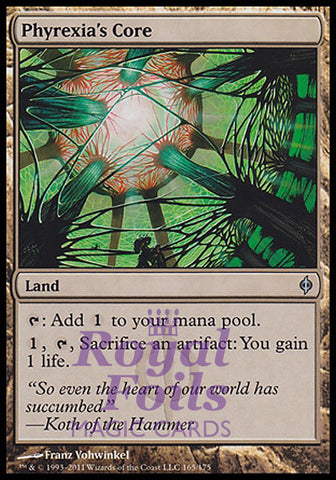 **1x FOIL Phyrexia's Core** NPH MTG New Phyrexia Uncommon MINT land