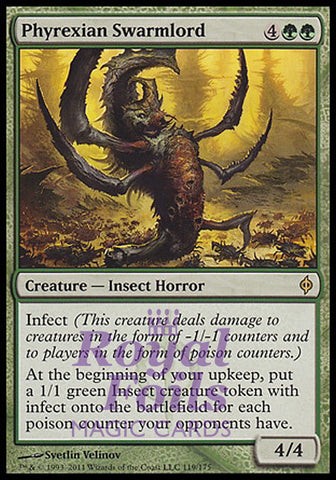 Phyrexian Swarmlord 1x FOIL NPH MTG New Phyrexia Rare MINT green