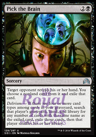 **2x FOIL Pick the Brain** SOI MTG Shadows Over Innistrad Uncommon MINT black