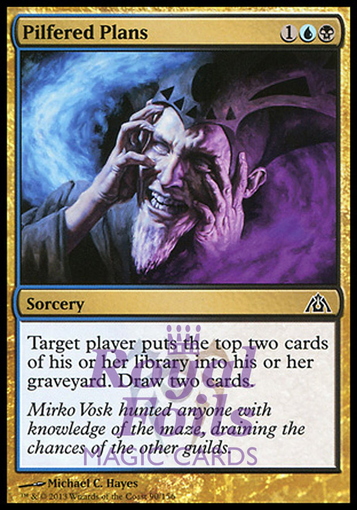 Pilfered Plans 4x FOIL DGM MTG Dragon's Maze Common MINT blue black