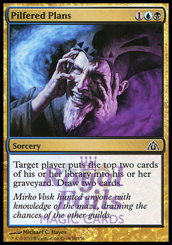 Pilfered Plans 4x FOIL DGM MTG Dragon's Maze Common MINT blue black