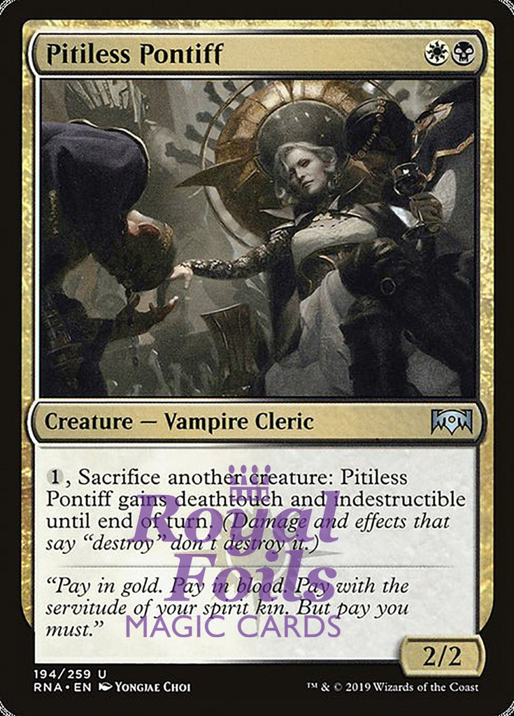 Pitiless Pontiff 2x FOIL RNA MTG Ravnica Allegiance Uncommon MINT white black