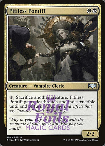 Pitiless Pontiff 2x FOIL RNA MTG Ravnica Allegiance Uncommon MINT white black