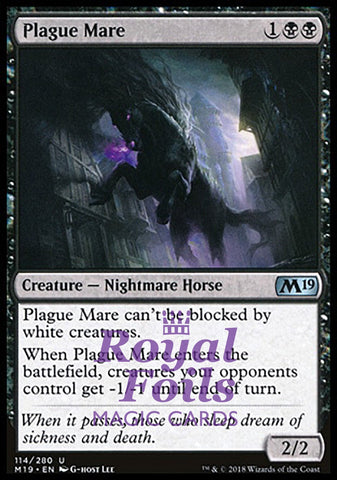 Plague Mare 2x FOIL M19 MTG Core Set 2019 Uncommon MINT black