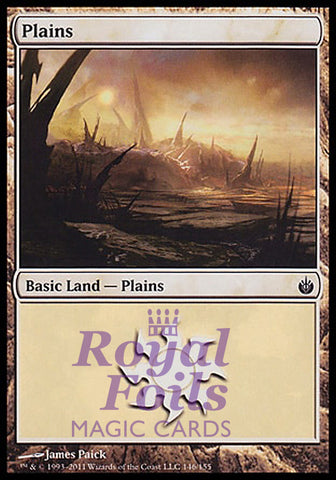 **3x FOIL Plains #146** MBS MTG Mirrodin Besieged Basic Land VF white