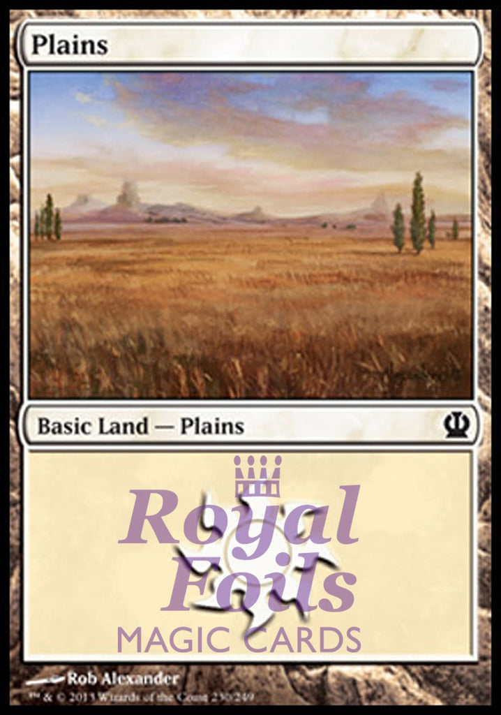 Plains #230 2x FOIL THS MTG Theros Basic Land MINT white
