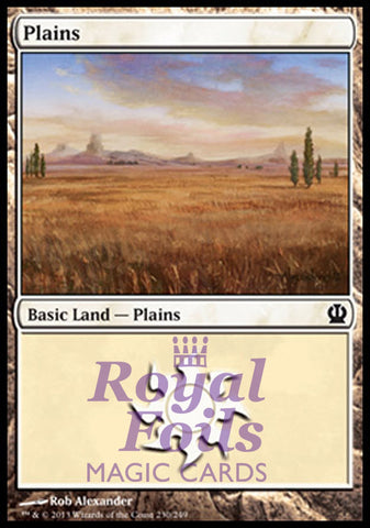 Plains #230 2x FOIL THS MTG Theros Basic Land MINT white