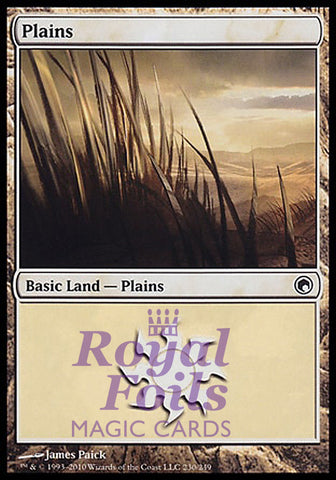 Plains #230 2x FOIL SOM MTG Scars of Mirrodin Basic Land MINT white