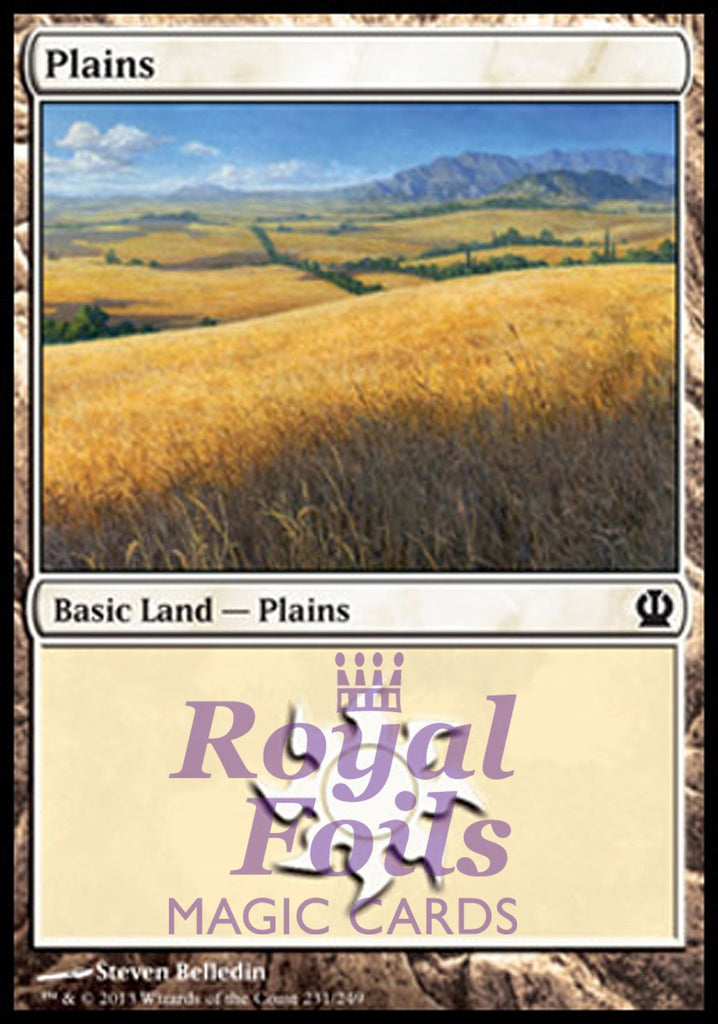 Plains #231 2x FOIL THS MTG Theros Basic Land MINT white