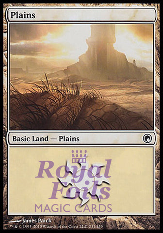 **2x FOIL Plains #231** SOM MTG Scars of Mirrodin Basic Land NM white