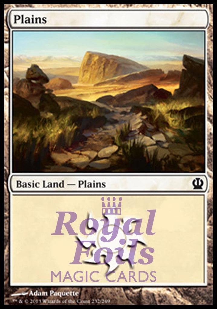 Plains #232 2x FOIL THS MTG Theros Basic Land MINT white