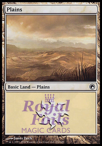 Plains #232 2x FOIL SOM MTG Scars of Mirrodin Basic Land MINT white