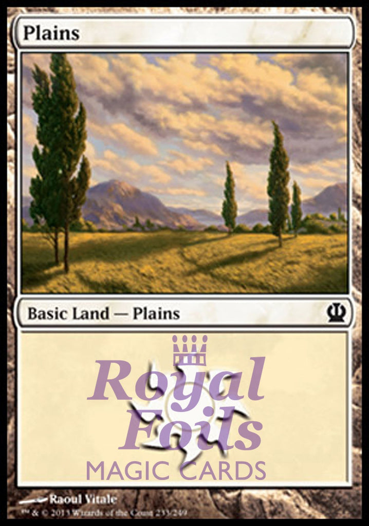 **4x FOIL Plains #233** THS MTG Theros Basic Land MINT white