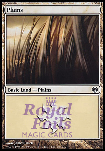 Plains #233 2x FOIL SOM MTG Scars of Mirrodin Basic Land MINT white