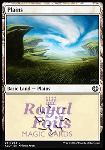 Plains #251 4x FOIL KLD MTG Kaladesh Basic Land MINT white