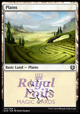 **4x FOIL Plains #252** KLD MTG Kaladesh Basic Land MINT white