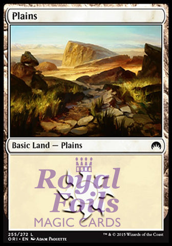 **2x FOIL Plains #254** ORI MTG Magic Origins Basic Land MINT white