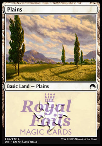 **2x FOIL Plains #256** ORI MTG Magic Origins Basic Land MINT white