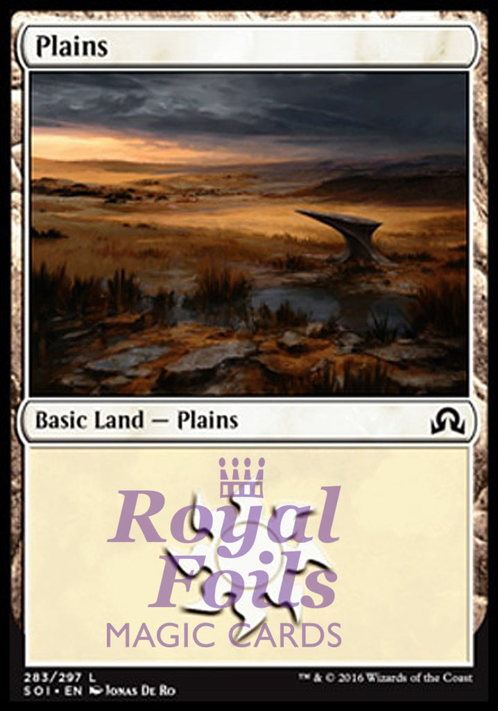 **4x FOIL Plains #283** SOI MTG Shadows Over Innistrad Basic Land MINT white