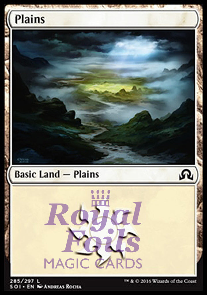 **4x FOIL Plains #285** SOI MTG Shadows Over Innistrad Basic Land MINT white