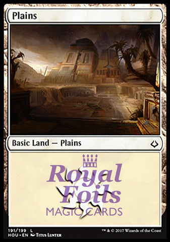 Plains #191 2x FOIL HOU MTG Hour of Devastation Basic Land MINT white