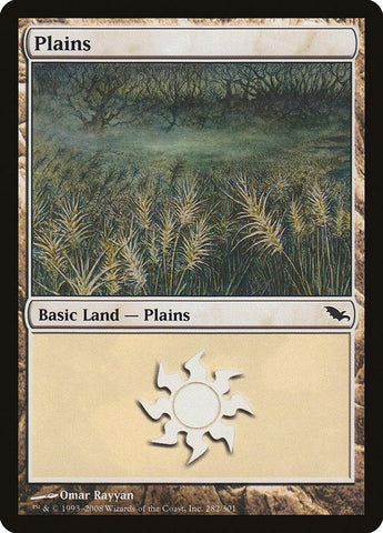 **1x FOIL Plains #282** SHM MTG Shadowmoor Basic Land MINT white