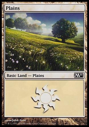 Plains 4x FOIL MTG M11 Core Set Basic Land MINT One of each Art