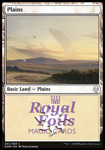 **4x FOIL Plains 251** DOM MTG Dominaria Basic Land MINT white