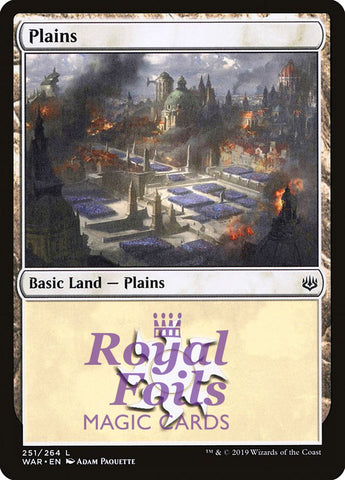 **3x FOIL Plains #251** WAR MTG War of the Spark Basic Land MINT white