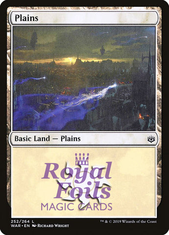 **3x FOIL Plains #252** WAR MTG War of the Spark Basic Land MINT white