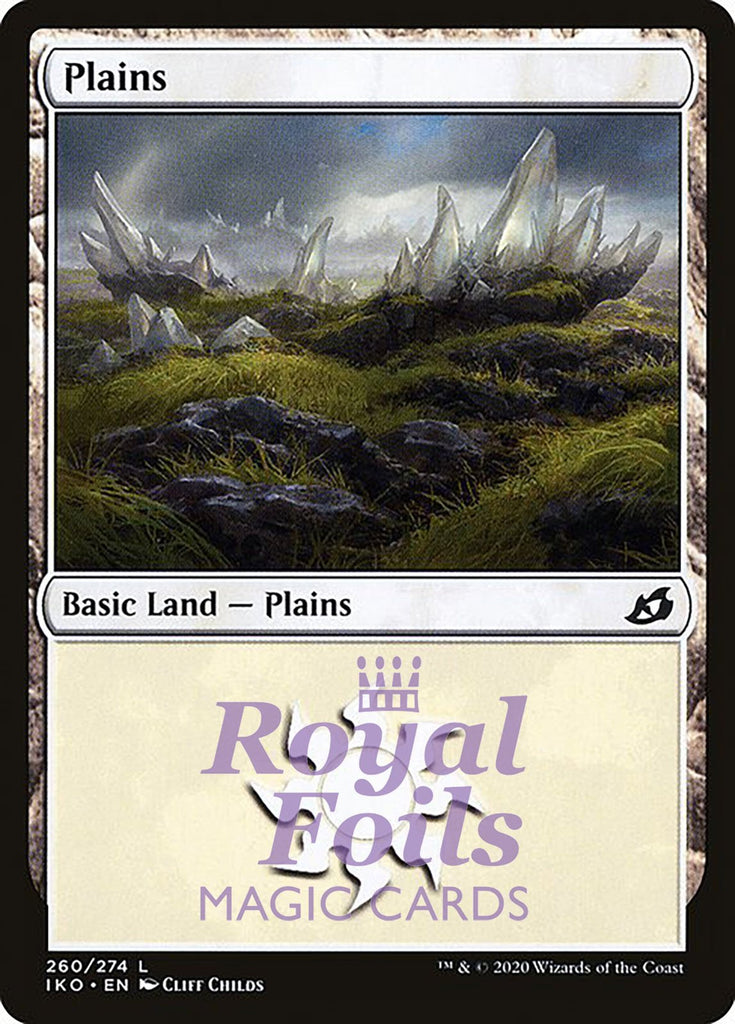 **4x FOIL Plains #260** IKO MTG Ikoria Common MINT white basic land